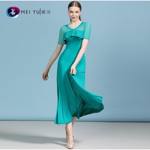 New ballroom dance dress dance ballroom waltz dresses practise dancing full-skirted dress MY811