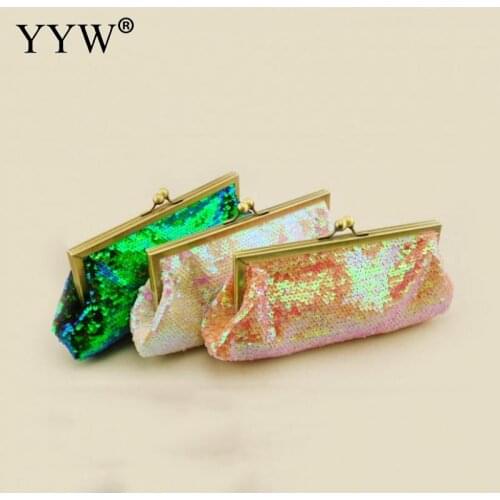 Pure Color Sequin Bag Clutch Cheongsam Bag Fashion Creative All-Match Personality Polyester For Woman Attend Party Or Cocktail