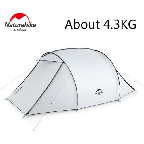 Naturehike 2019 New Cloud Fun 3 People Camping Outdoors Tent Silver Coated Sunscreen And Rainproof Tent