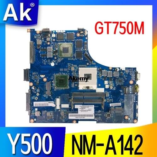 QIQY6 NM-A142 Laptop motherboard For Lenovo IdeaPad Y500 original mainboard GT750 HM76