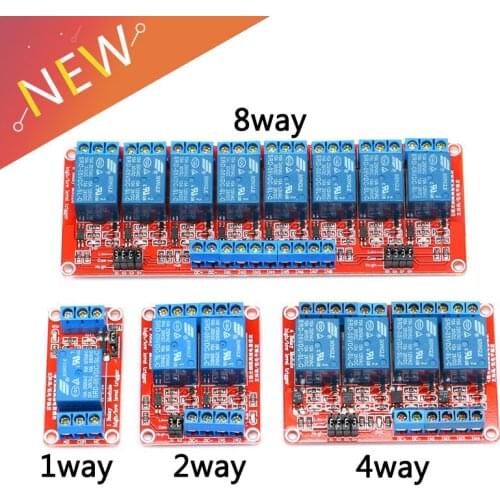 5V 1 2 4 8 Channel Relay Module 1 2 4 8 Way Road High and Low Level Trigger Relay Control with Optocoupler for Arduino