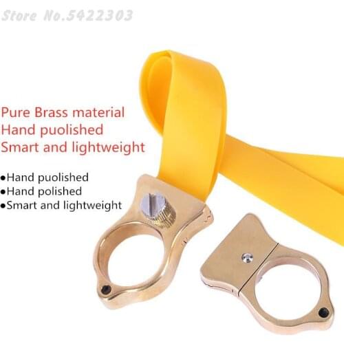 Outdoor Professional Finger Hunting Shooting Slingshot High Quality Stainless Steel Metal With Rubber Band Outdoor Hunting Tool