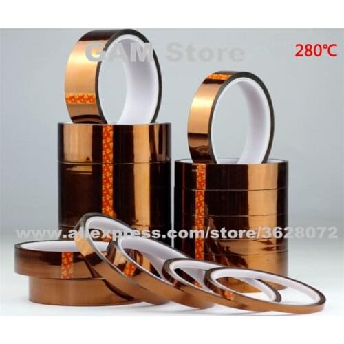High Temperature Tape Self-adhesive Heat Resistant Polyimide Insulation Adhesive Tape Width 5/6/8/10/12/14/15/16/20/30/50mm