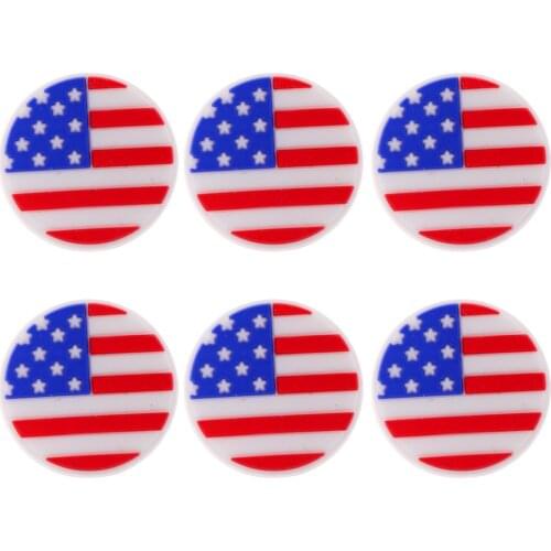 Silicone Tennis Racquet Vibration Dampener Shock Absorber Damper National Flag Tennis Dampener Accessories