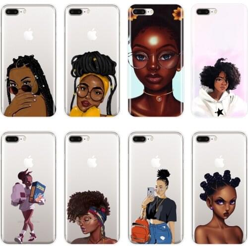 Black Girl Magic Melanin Beauty Phone Case Silicone For iPhone 6 S 6S 7 8 X XR XS Max Soft Back Cover For iPhone 8 7 6S 6 S Plus