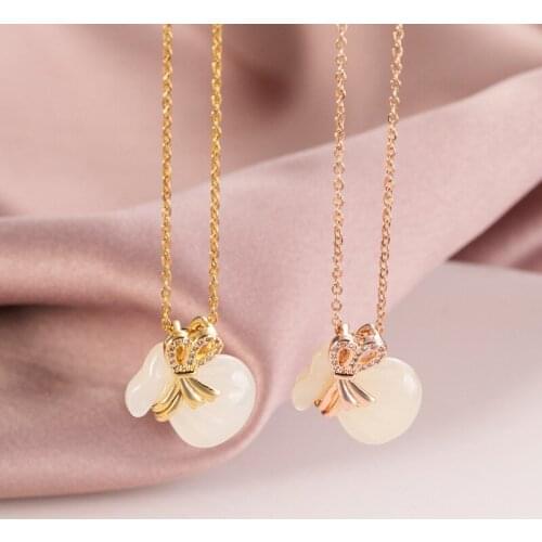 Fashion Purse Crystal Pendant Necklace Stainless steel Chain For Women Girls Geometric Charms Choker Jewelry Party Gifts