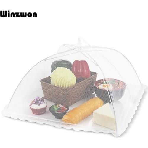 12-18inch Household Food Umbrella Cover Picnic Barbecue Party Anti Mosquito Fly Resistant Net Tent For Kitchen Dinner Table