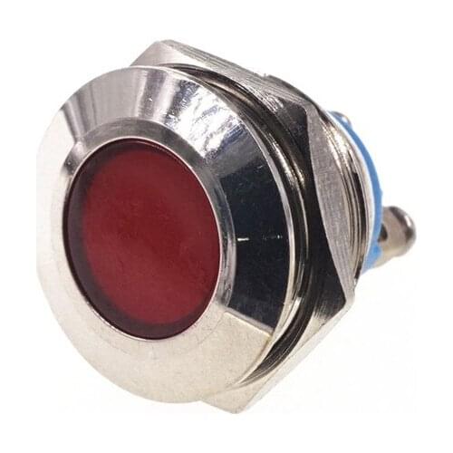 1pc LED Metal Signal Lamp 16mm Waterproof Indicator Light 3V/6V/12V/24V/110V/220V Red Green Yellow Orange Blue White