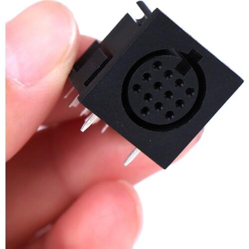 1PCS DIN Plug Jack 13 Pin Female Circular Jack Female PCB Mount Connector S Terminal