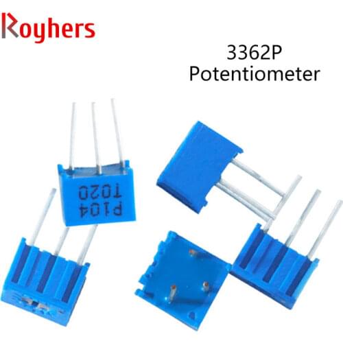 10Pcs 3362P Trimpot Trimmer Potentiometer 10R 20R 50R 100R 200R 500R 1K 2K 5K 10K 20K 50K 100K 200K 500K 1M 2M 3362P-1-503LF