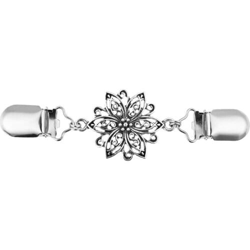 5pcs Cardigan Sweater Collar Clip Brooch Shawl Clip for Women Ladies Favors