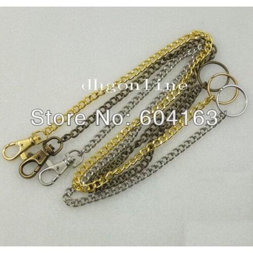 9 Sets Swivel Lobster Clasp Snap 18" Chain keyring 4 ring money Clip cash Wallet Color Choice