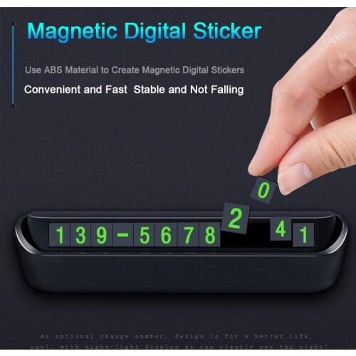Car Temporary Parking Card Phone Number Card Plate Telephone Number Car Park Stop Automobile Accessories Car-styling 13x2.5cm