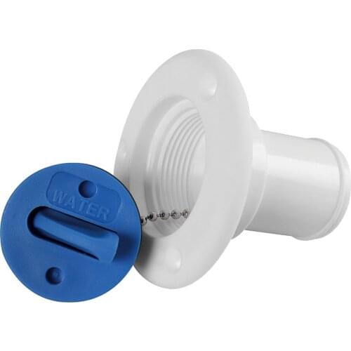 WHITE NYLON BOAT DECK FILLER - Petrol/Fuel/Gas/Water - Tank Deck Fill Cap
