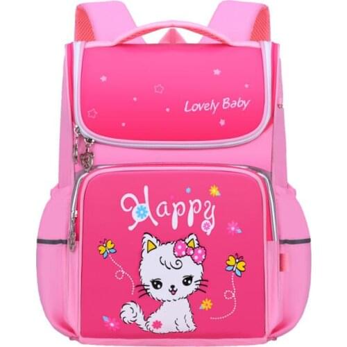 Children Schoolbags Boy Girl Cute Cartoon Backpack New 1-3 Grade Pupils Orthopaedic Lightening Large Capacity Book Bag Mochila