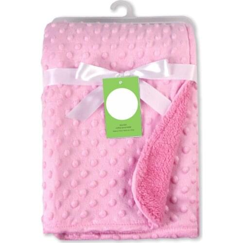 Baby Blanket & Swaddling Newborn Thermal Soft Fleece Blanket Winter Solid Bedding Set Cotton Quilt Infant Bedding Swaddle Wrap