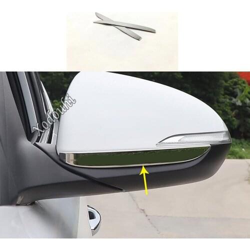 For Hyundai Elantra Avante 2016 2017 2018 2019 2020 Car Back Rear View Rearview Side Mirror Stick Trim Frame Lamp Eyebrow Parts