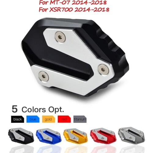 For Yamaha MT-07 XSR700 Moto Cage Tracer 700 FZ07 14-18 Motorcycle Kickstand Foot Side Stand Extension Enlarge Pad Support Plate
