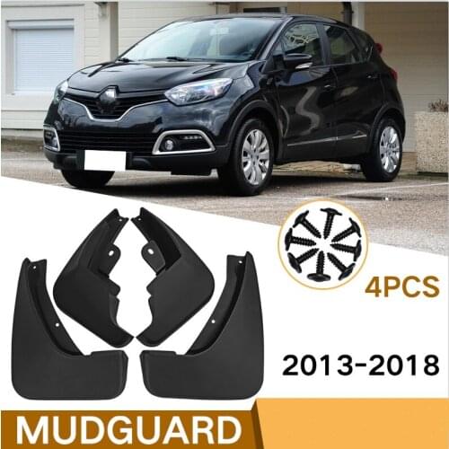 For Renault Captur 2014-2019 Mudflaps Splash Guards 4pcs High quality Molded Car Mudguards fender Front Rear Mud Flaps