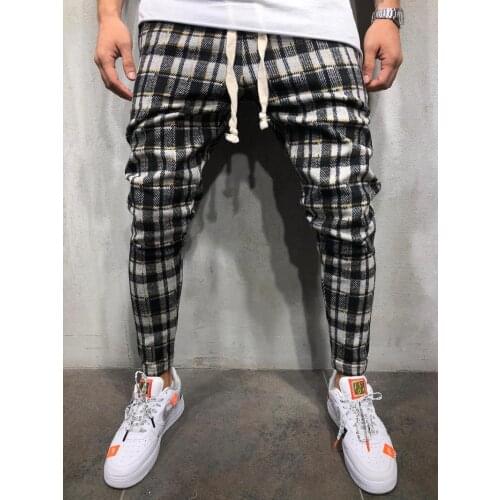GYMCUCGV Men's Checked Trousers