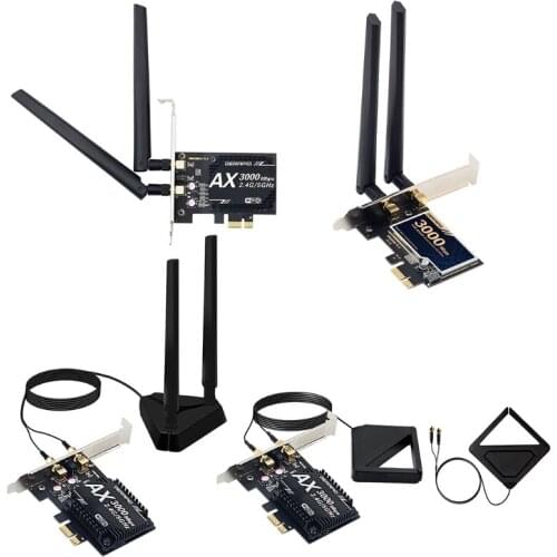 WiFi6 gaming network card, equipped with 3000Mbps high-speed wireless rate, new-generation Bluetooth 5.1 technolog