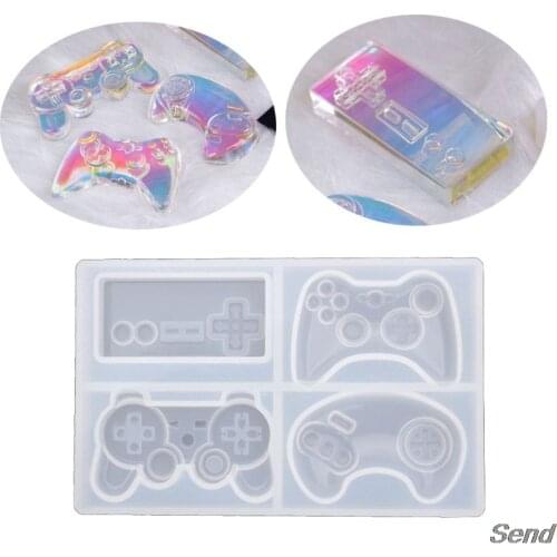 4-Styles Game Consoles Handle Pendant Silicone Resin Mold Game Controller Cake Fondant Mold Jewelry Baking Making Tools