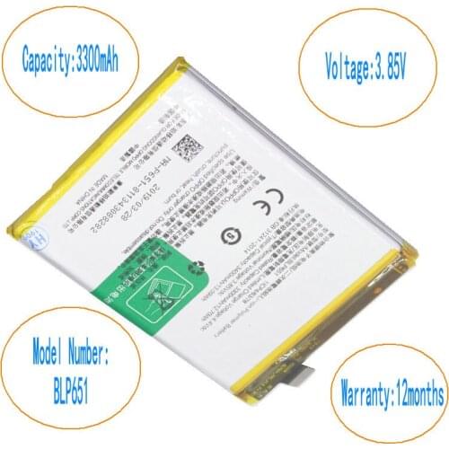 ISkyamS 10pcs/lot 3300mAh BLP651 Replacement Mobile Phone Battery For OPPO R15 Pro