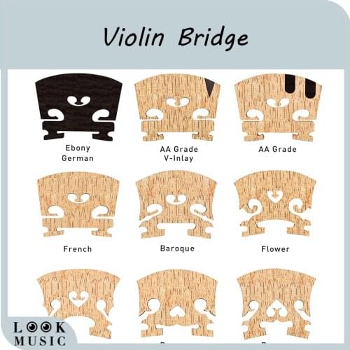 Master AA Grade Maple Ebony Wood Violin Bridge