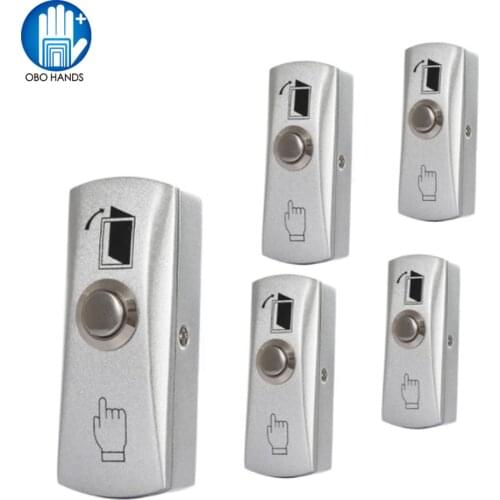 Metal Zinc alloy door exit button Home Switch Panel Release Push Button For Access Control System Accessories Electronic Lock