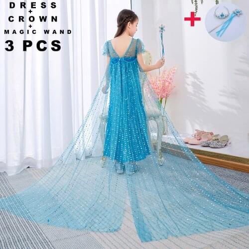 Summer Baptism Princess Dress Cosplay Christmas Fantasy Sequins Evening Girl Dresses for Party Wedding Bridesmaid Children Dress