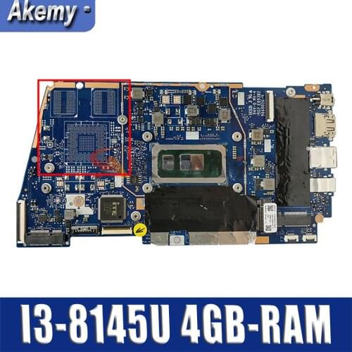 AKEMY UX431FA/FN Laptop Motherboard For ASUS ZenBook-14 UX431FA UX431FN UX431F Original Mainboard 4GB-RAM I3-8145U GM