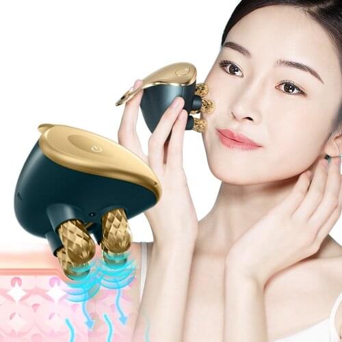 Mini Home Use Ultrasonic Ionic Anti Aging Ems Electric Led Face Lifting Facial Massager Beauty Tool