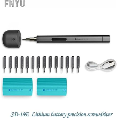 SUNSHINE 3-LED lithium battery electric screwdriver set Mini USB Rechargeable Precision Mobile phone Repair tool Screwdriver Kit