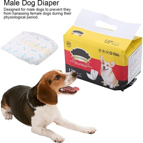 Dog Diapers Breathable Absorbent Pet Diaper Pads Male Dogs Sanitary Pants Comfortable Physiological Leakproof Nappies