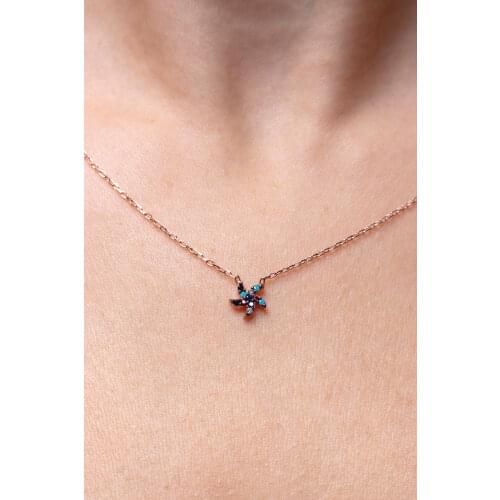 925 sterling Silver Pendant Mix Gemstone Wind Rose Pattern Silver Necklace Elegant Design Welcome Quality Useful Wink Attractive 2021 Trend style New