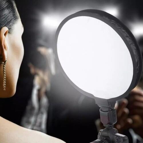 40CM Portable Foldable Round-shape Speedlite Softbox Diffuser for Camera Flash Light Softbox Diffuser