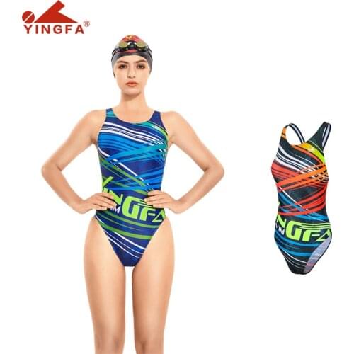 YINGFA 678 Professional Training Competition Swimsuit One Piece Swimsuit Waterproof Chlorine Resistant 2020 New Women Swimwear