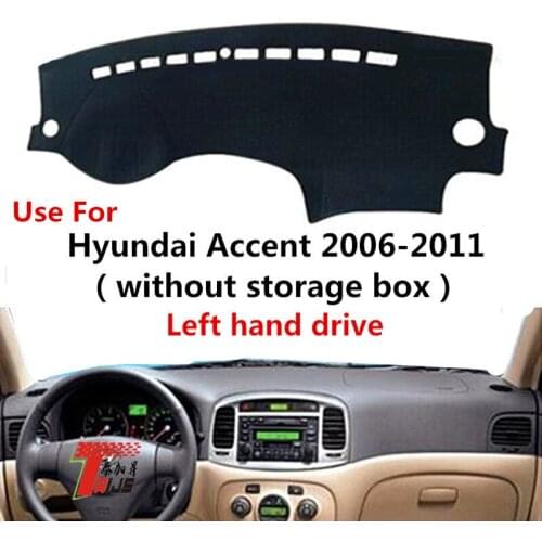TAIJS Factory New Design Dust resistant Polyester Fibre Car Dashboard Cover For Hyundai Accent 2006-2011 Left hand drive
