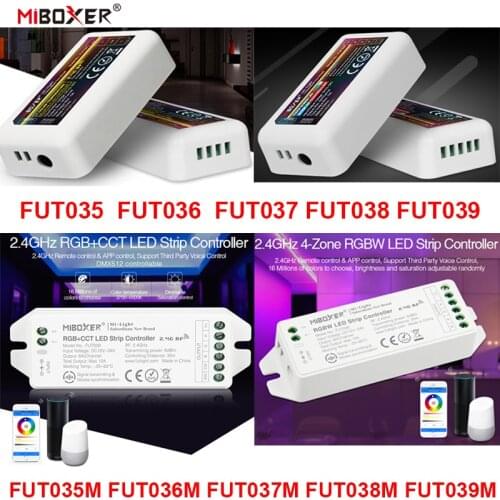 Miboxer (Upgraded) FUT035 FUT036 FUT037 FUT038 FUT039 LED Controller Dimmer For Single Color CCT RGB RGBW RGB CCT LED Strip