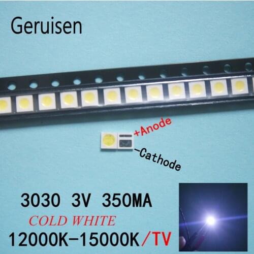 1000PCS LED Backlight High Power LED 1.8W 3030 3V Cool white 150-187LM PT30W45 V1 TV Application 3030 smd led diode