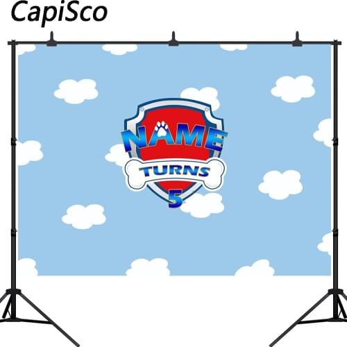 Capisco Dog Paw Photography Backdrops Baby Shower Birthday Party Photo Background Custom Banner Vinyl Photo Booth studio Props