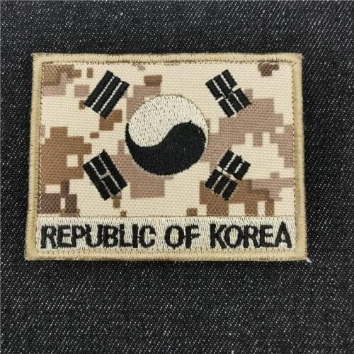 Military DIY Badges Embroidery Patches on Army Uniform Bag Cap Sewing Supplies Decorative Sticker Clothing Korean Flag Velcroing