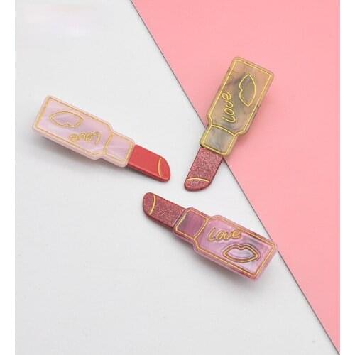 Cute lipstick shape hair clips headwear hair accessoeries