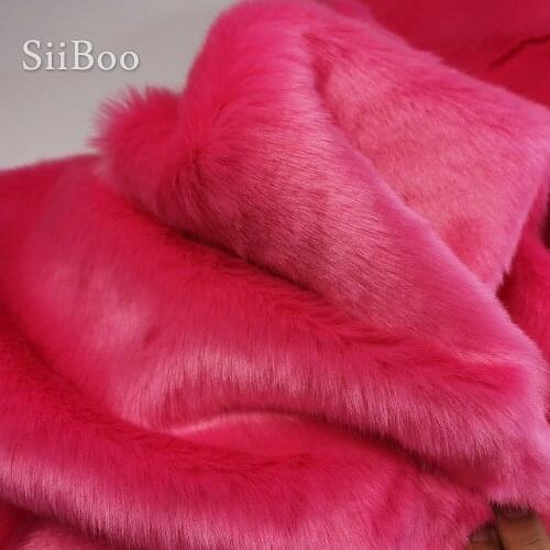 High plush density 2cm long hair pink faux fur fabric for winter coat,vest faux rabbit hair fabric 150*50cm 1piece SP3034