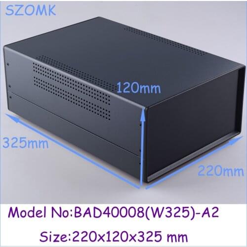 1pcs)220x120x325mm metal enclosure switch box diy iron electronics box instrument case housing case for pcb extrusion enclosure