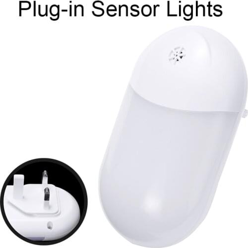 1Pcs Plug-in PIR Motion LED Sensor Night Lights For Bedroom Hallway Stairs Warm White Plug-in PIR Sensor Lights