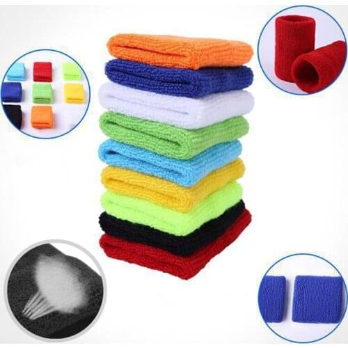 1Pc Unisex Cloth Polyester Sweatband Sports Wrist Tennis Yoga Wristband Arm Sweat Absorb Sleeve Band Bracers Wrist Wrap