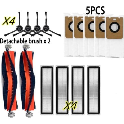15PCS Set For Dreame Bot Z10 Pro L10 Plus Robotic Vacuum Cleaner Parts Kits Dust Bag Main Side Brush Filters