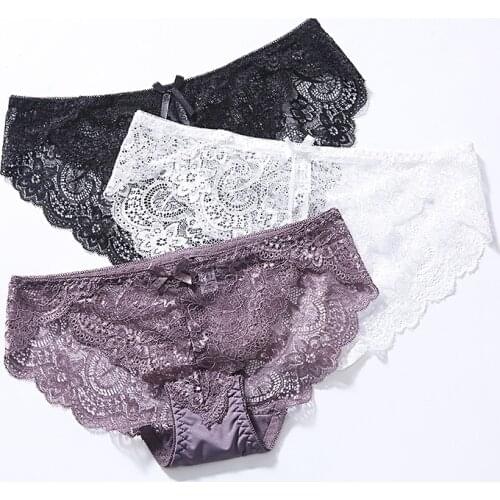 2Pcs Intimates Underwear Sexy Lace Panties Women Fashion Cozy Lingerie Tempting Briefs High Quality Womens Underpant Low Waist