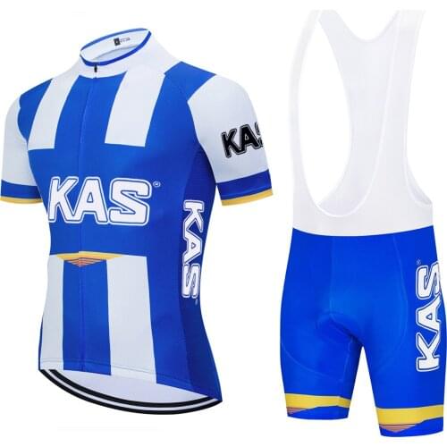 2021 Cycling Team Jersey Set KAS Maillot Cyclisme Homme Blue Ropa Ciclismo MEN MTB Summer BICYCLING Maillot Bottom Clothing